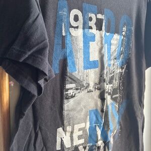 Aeropostale // Black AERO NY graphic t-shirt, mens large, vintage 2000s